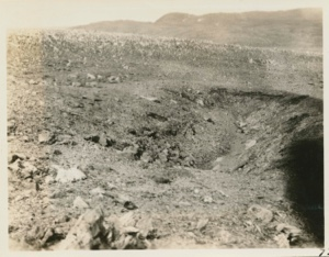 Image of Kaudlunarn Island- a trench where Martin Frobisher mined fool's gold